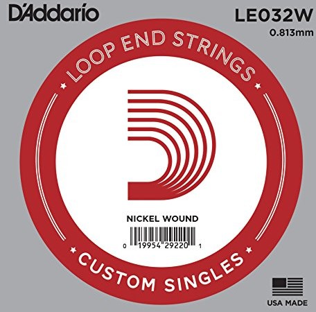 DAddario 032 Pojedynczy sznurek z pętelką z niklu LE032W