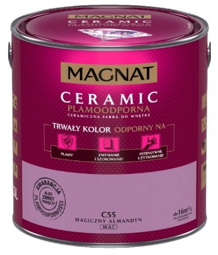 Magnat Śnieżka Farba ceramiczna Ceramic magiczny almandyn C55 2.5L