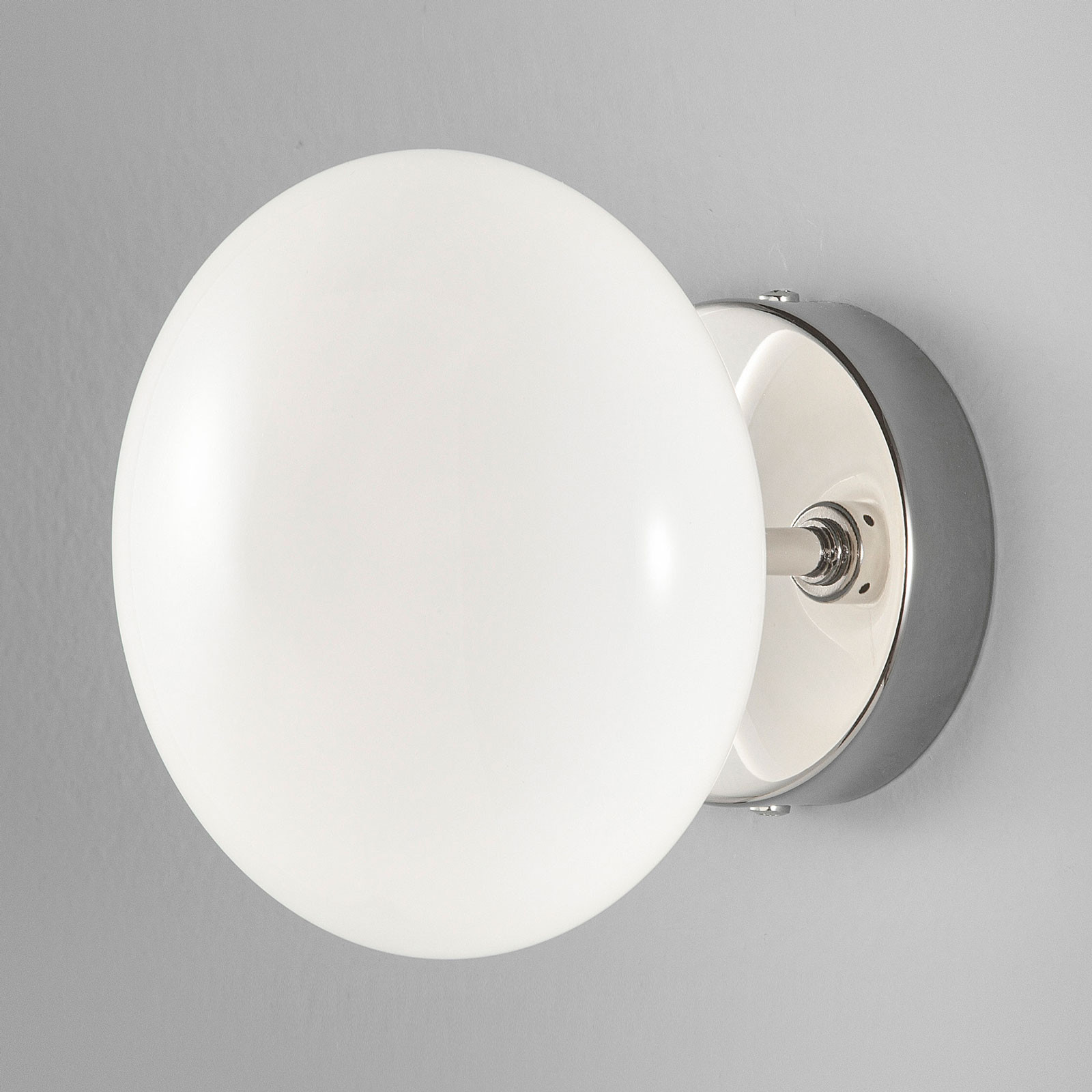 METALLUX Lampa ścienna Dolce, chrom/biały klosz
