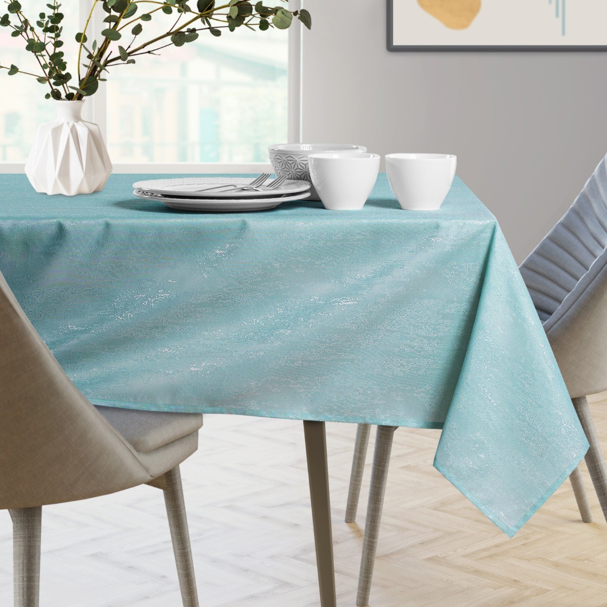 AmeliaHome AmeliaHome - Obrus plamoodporny Błękitny VESTA 150x220 cm