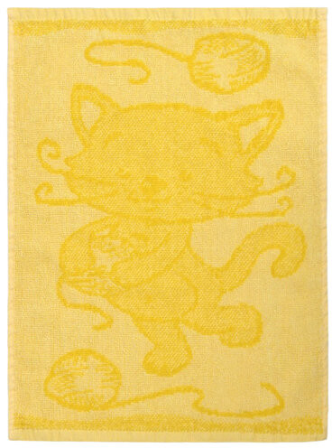 Ręcznik dziecięcy Cat yellow, 30 x 50 cm