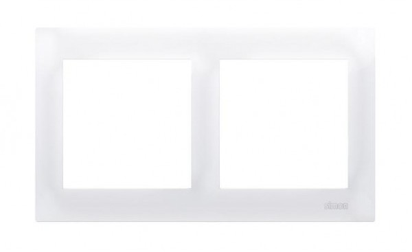 Kontakt Simon Kontakt_Simon Ramka 2-krotna PREMIUM do puszek karton-gips IP20 / IP44 antybakteryjny biały DRK2/AB11