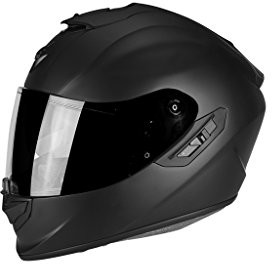 Scorpion kask motocyklowy EXO-1400 Air Solid Matt kask włókna szklanego z osłona obiektywu, XXL (63/64), czarny mat 14-100-10-07