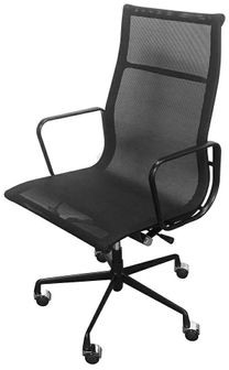 King Home Fotel Biurowy Aeron Prestige Czarny Tkanina Aluminium A022.BLACKM