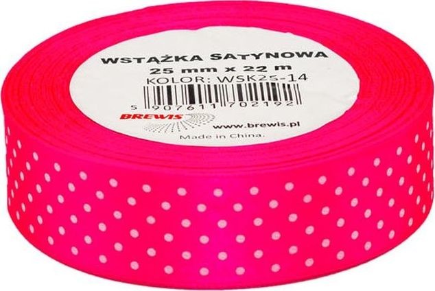 BREWIS BREWIS Wstążka satynowa BREWIS kropki 25mm WSK25-14 Brewis AC879BRW