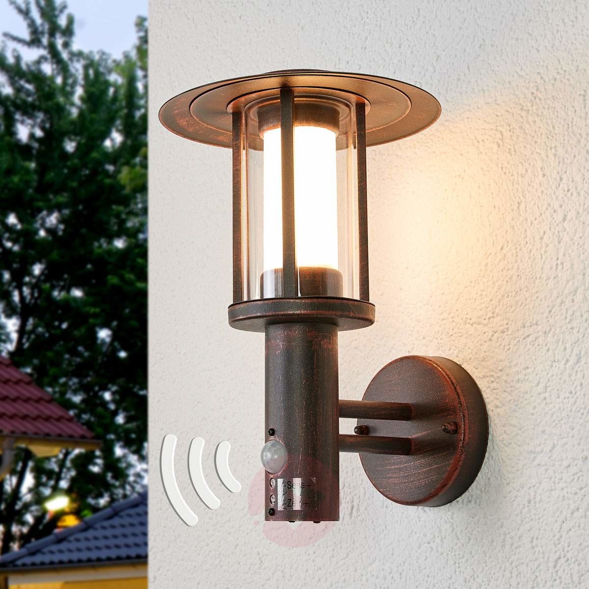 Lampenwelt Lampa zewnętrzna Pavlos z LED i czujnikiem