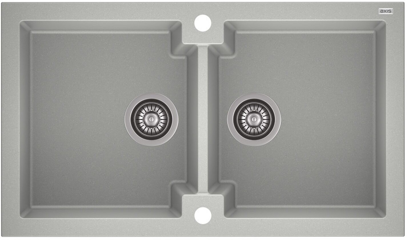 AXIS GROUP Zlew Honest 160 2-komorowy szary