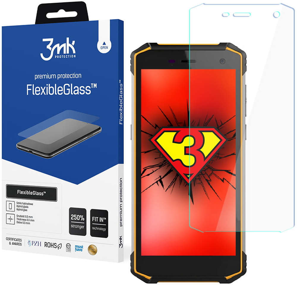 3MK Szkło hybrydowe ochronne Flexible Glass 7H do MyPhone Hammer Energy 2 12236X10