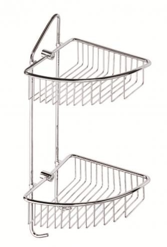 Bemeta CYTRO półeczka narożna wisząca pod prysznic podwójna 22 x 50 cm chrom połysk 146208232 146208232