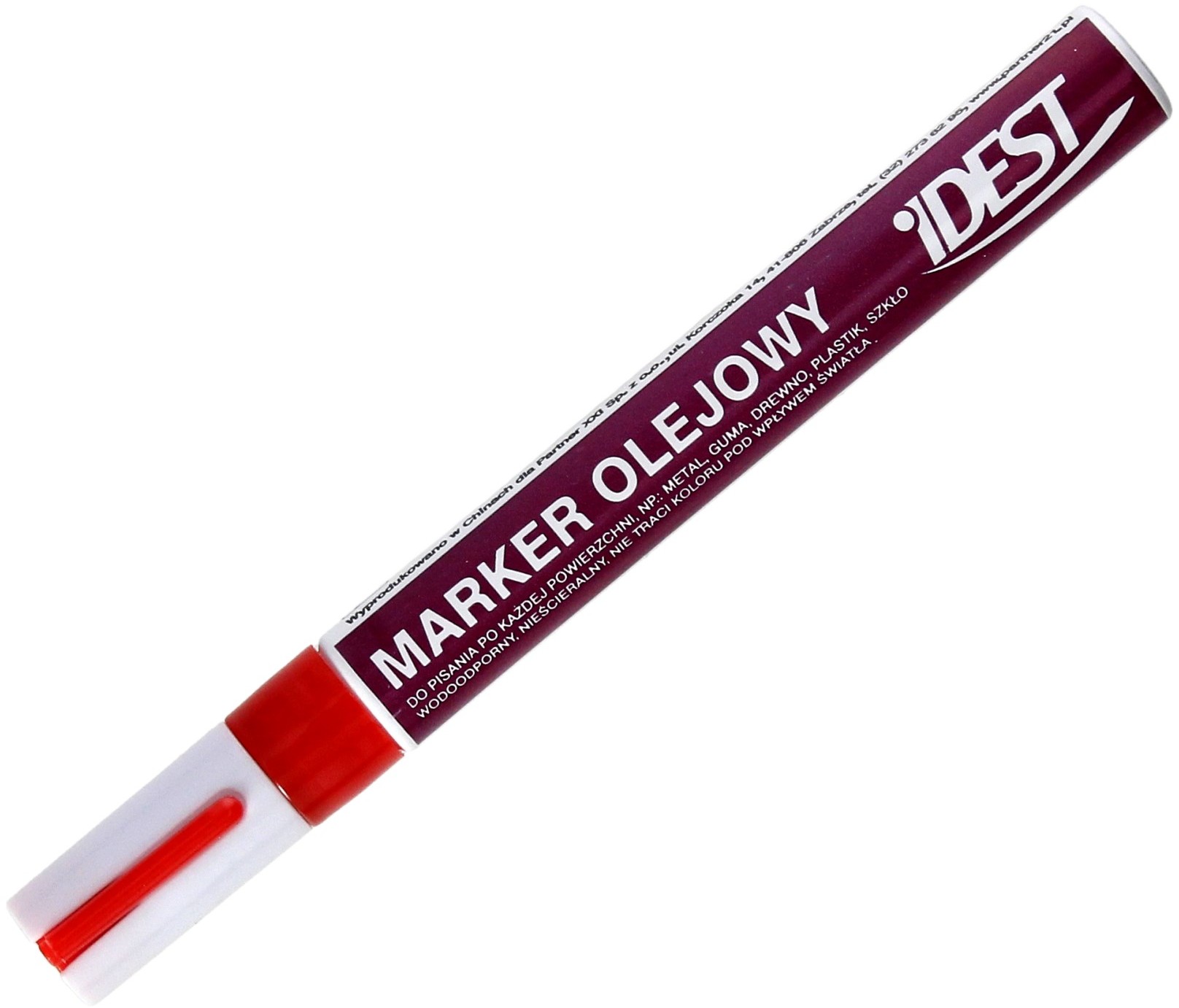 Idest Marker olejowy 1.8mm czerwony okrągły GR25