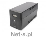 Digitus Zasilacz awaryjny UPS Line-Ineractive LCD 1000VA/600W AVR 4xSCHUKO RS232 (DN-170074)