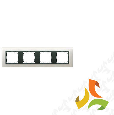 SIMON KONTAKT Ramka 4 poczwórna kryształ-srebro / ramka pośrednia grafit 82847-35 SIMON 82 NATURE 82847-35/KON