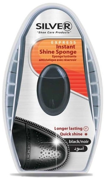 Silver SILVER GĄBKĄ  NADAJĄCA POŁYSK- CZARNA