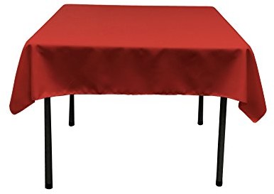 LA Linen La Linen poliester poplin Square tablecloth TCpop52x52_RedP98