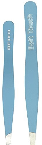 Beter zestaw pęsety wyrywania Soft Touch w kolorze niebieskim, 1er Pack (1 X 1 sztuki) 9998