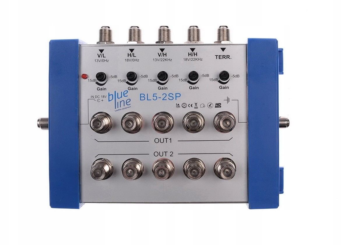 Blue Line Aktywny rozg. 2x 5 Sat + Dvb-t BL5-2SP