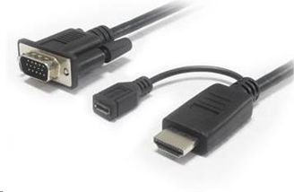 PremiumCord Kabel Převodnk HDMI na VGA s microUSB napjenm - khcon-20