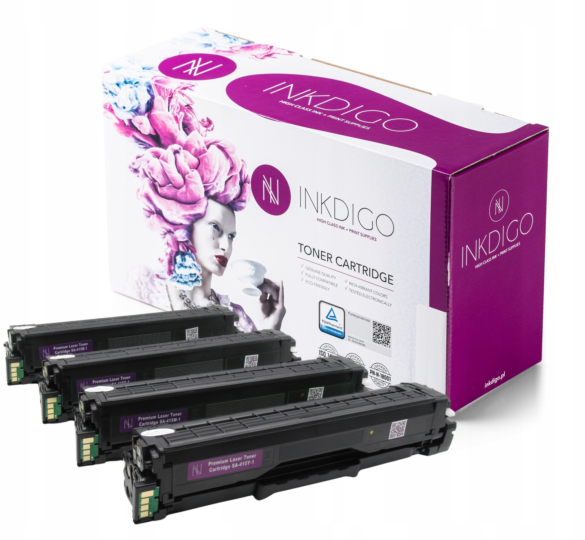 4x Toner Samsung CLP415 CLX4195 Clt K504S Clp 415N