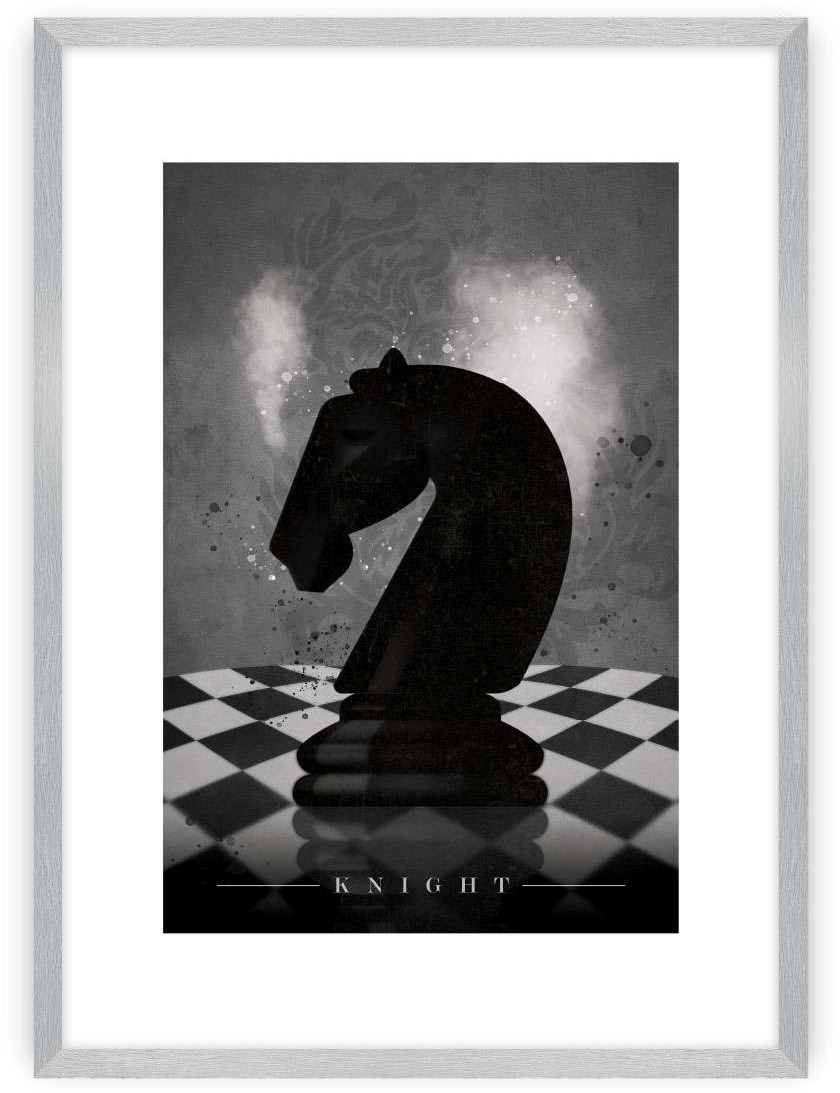 Dekoria Plakat Chess III 21 x 30 cm Ramka Srebrna 218B-000-58