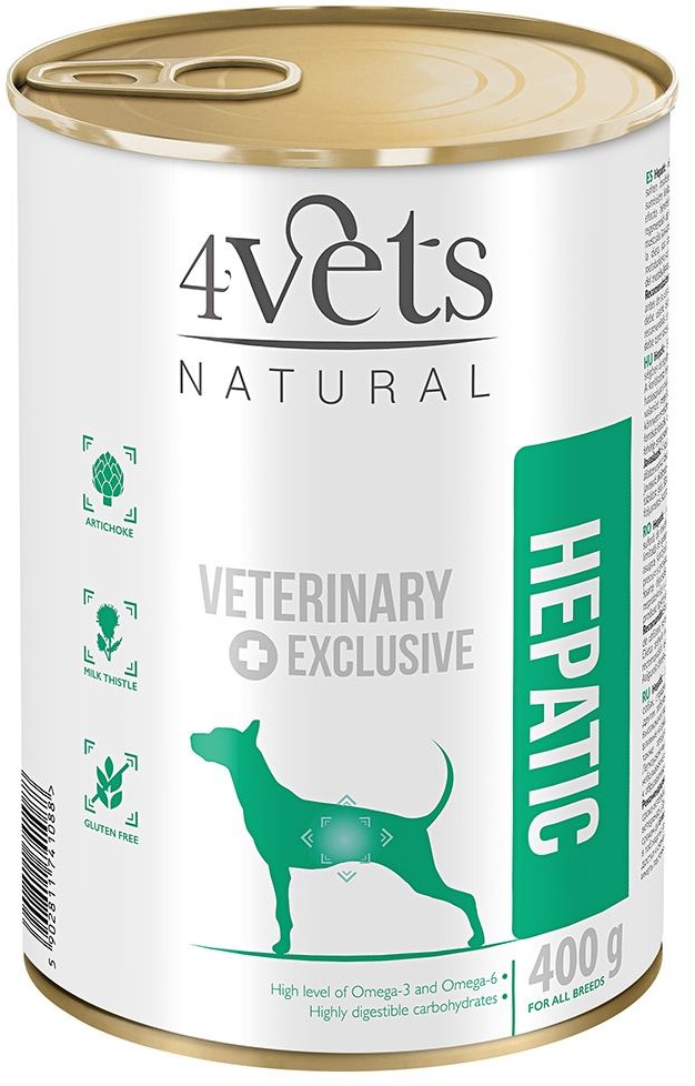 4vets 4Vets Natural Hepatic - 12 x 400 g