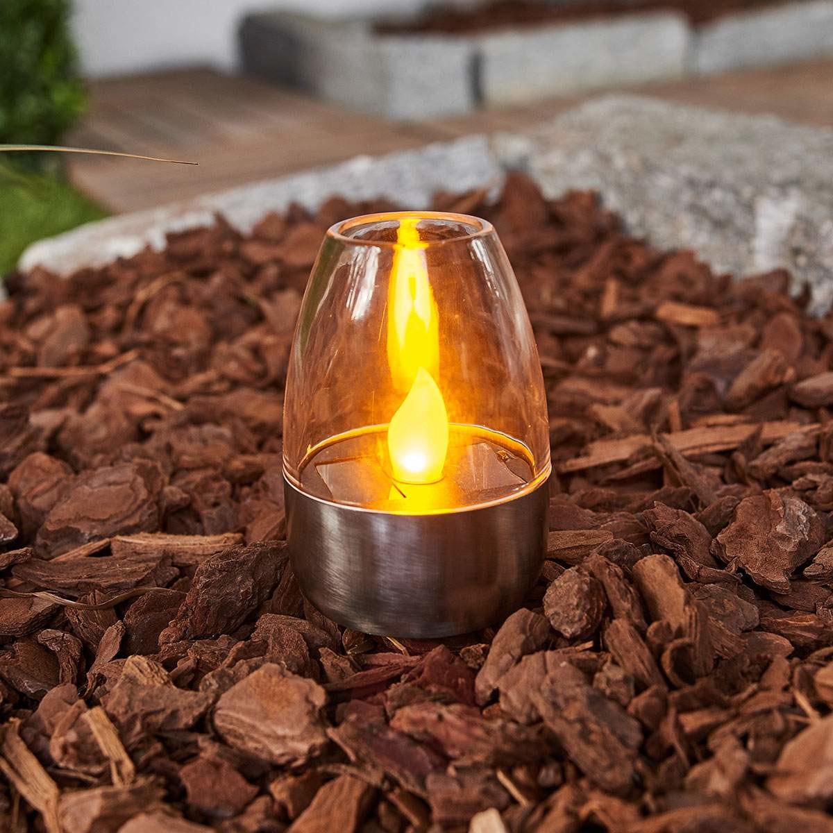 Lampenwelt com Ozdobne solarne lampy stołowe LED Pedas, 10 szt