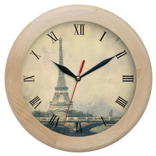 Atrix Zegar drewniany rondo Paris ATW301EF