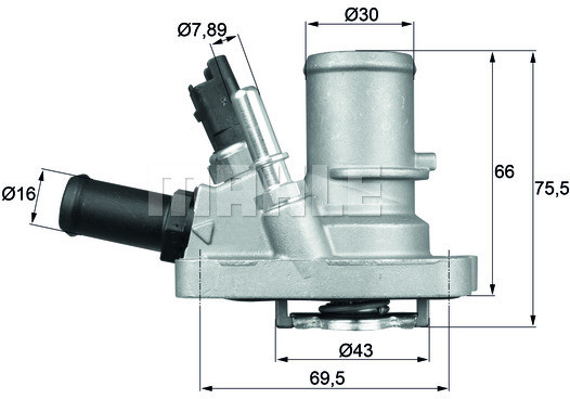 MAHLE TERMOSTAT MAHLE TI14488 ALFA MITO 1.4 78KM 08- FIAT 500 1.4 100KM 07 MAHLE TI 144 88