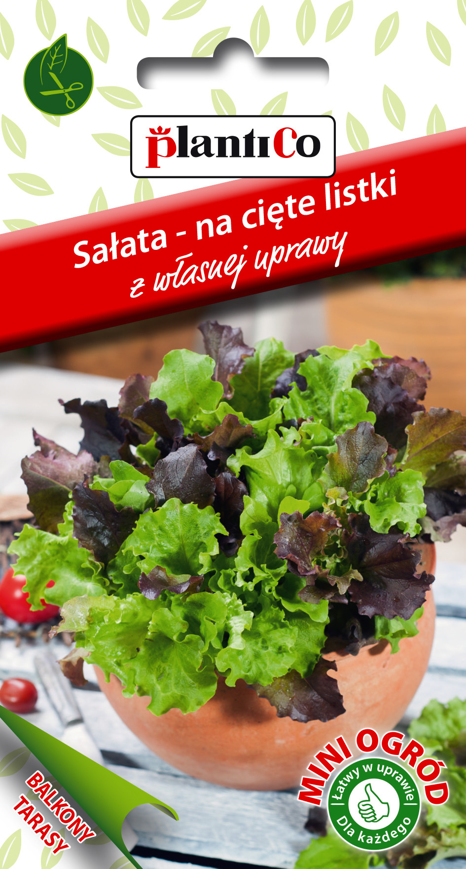 Plantico Sałata na cięte listki mieszanka - Mini Ogród 100524
