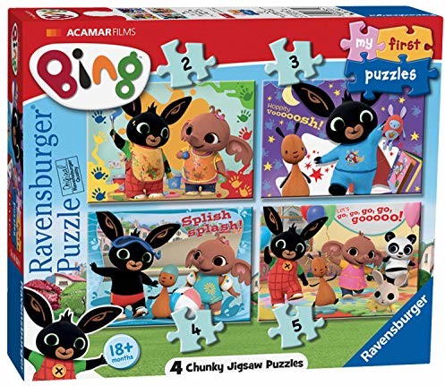 Ravensburger Bing Bunny - My First Jigsaw Puzzle (2, 3, 4 i 5 szt.) zabawka dla dzieci w wieku od 18 miesięcy 6834