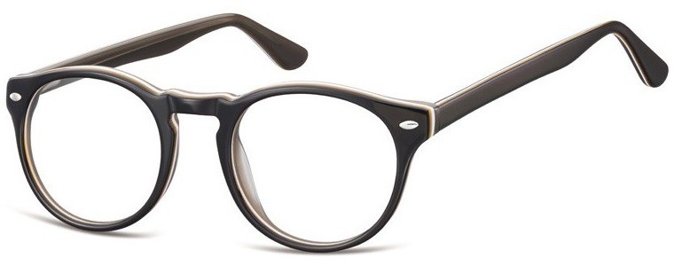 Sunoptic Okrągłe okulary oprawki zerowki korekcyjne AC46H