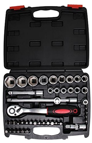 Kraftmann zestaw kluczy nasadowych 174-częściowy 1/4 i 1/2 cala o 2 narzędzie do walizek