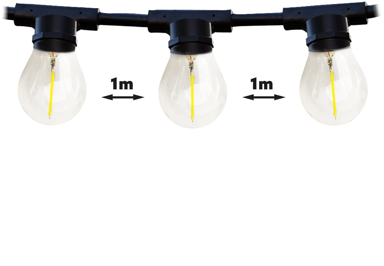 Фото - Прожектор / світильник KOBI Girlanda ogrodowa świetlna - lampy ogrodowe 10m 10xE27 