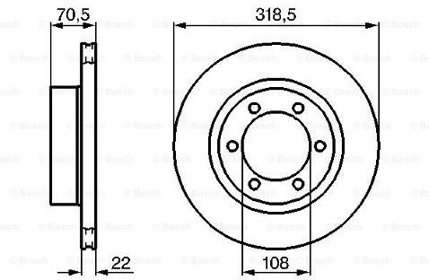 BOSCH Tarcza hamulcowa przednia, 0 986 478 698  0986478698