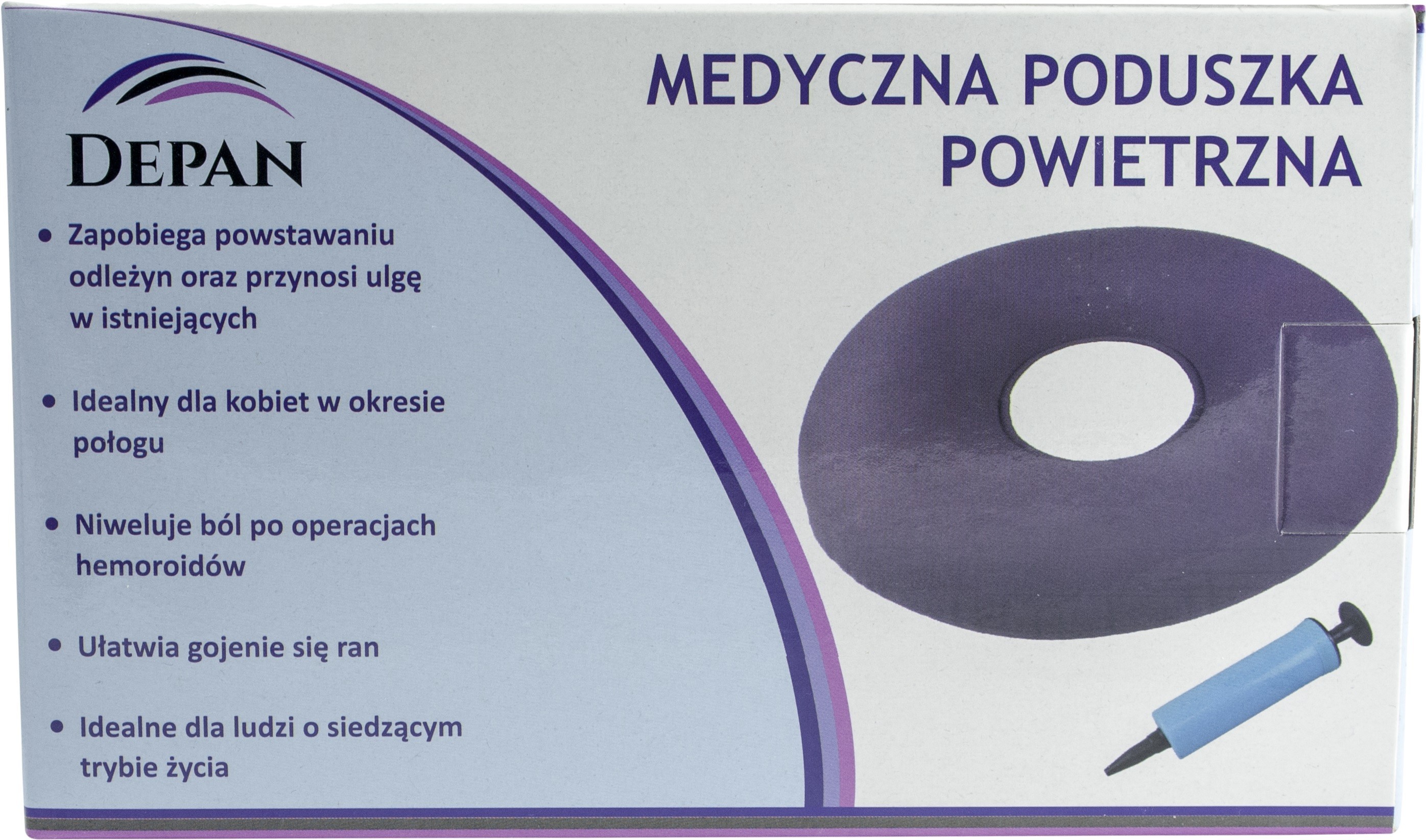 Medyczna poduszka powietrzna w zestawie z pompką DEPAN PRPR051