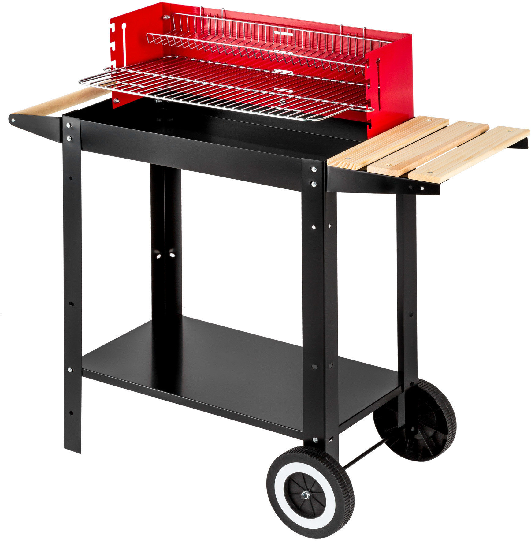 tectake Przenośny grill ogrodowy - czarny/czerwony 402329