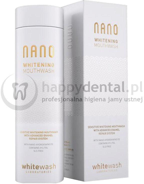 Whitewash WHITEWASH NANO Mouthwash 300ml - wybielająca płukanka dentystyczna z nano cząsteczkami hydroksyapatytu
