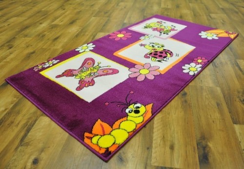 DYWAN DZIECIĘCY KINDER 80x150cm BIEDRONKA FIOLET A661A 67D7-8871C