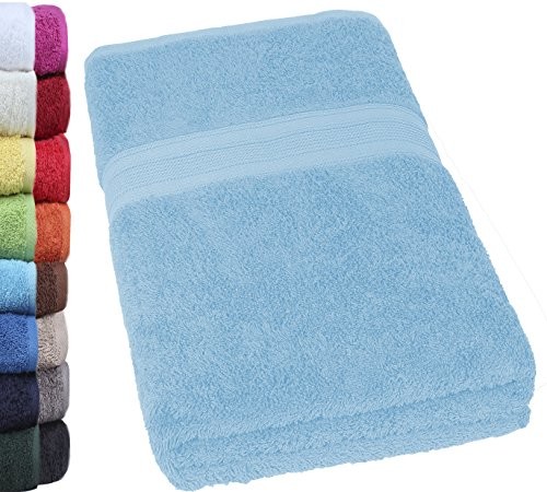 NatureMark Naturalny Mark ręcznik do sauny jakość premium 80 x 200 cm  sauna ręcznik  100% bawełna, jasnoniebieski, 80x200 cm Royal blau01ST