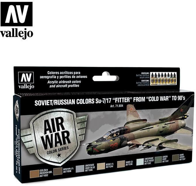 Vallejo Zestaw Air War 8 farb - Soviet / Russian colors Su-7/17 