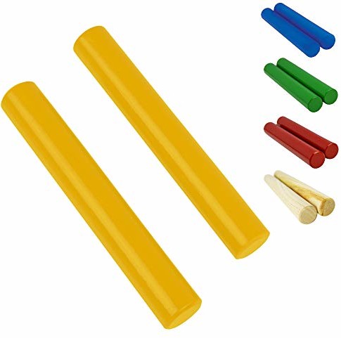 A-Star A-Star drewniane żółte jaskinie, 14 cm - para - ręczne kije rytmowe, instrument perkusyjny edukacyjny AP4102YE