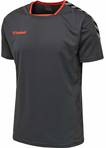 Hummel koszulka chłopięca HmlAuthentic Kids Poly Jersey S/S szary asfaltowy 164 204920-1525