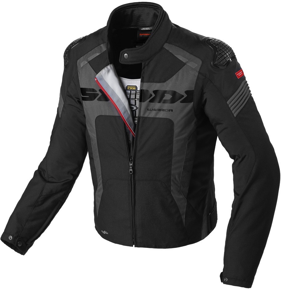 SPIDI WARRIOR D206 026 H2OUT Sportowa wodoodporna kurtka motocyklowa czarna : Rozmiar - 2XL SD-D206-026-XXL