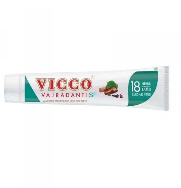 VICCO Pasta do zębów Ajurwedyjska VICCO bez cukru 160g zawiera ekstrakty z 18 ziół