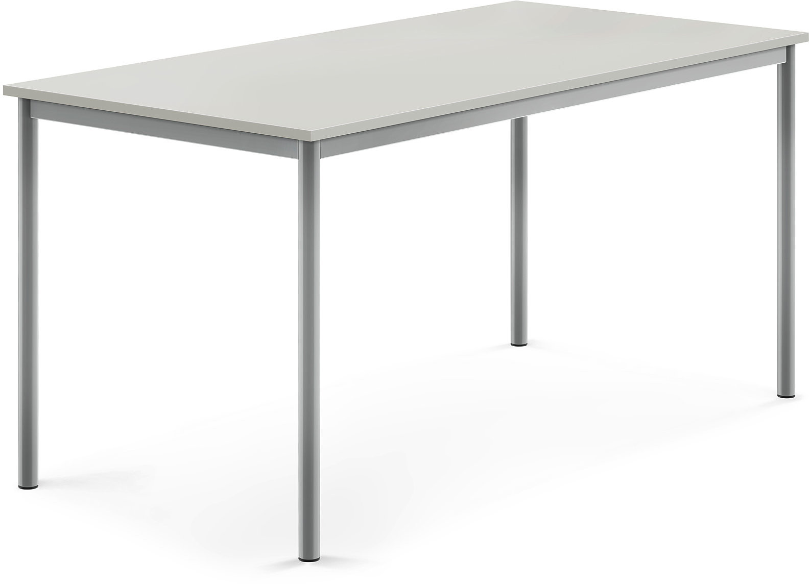 AJ Produkty Biurko SONITUS, 1600x800x760 mm, szary laminat, szary aluminium