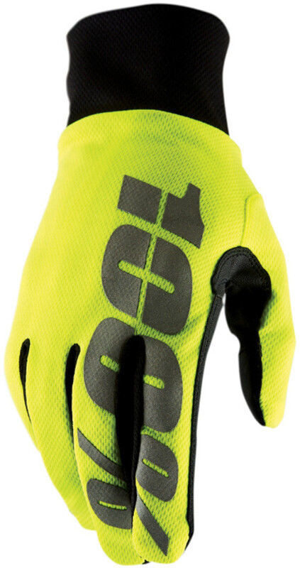 100% Hydromatic Waterproof Rękawiczki, neon yellow S 2020 Rękawiczki szosowe HU-GLO-0029/335/S
