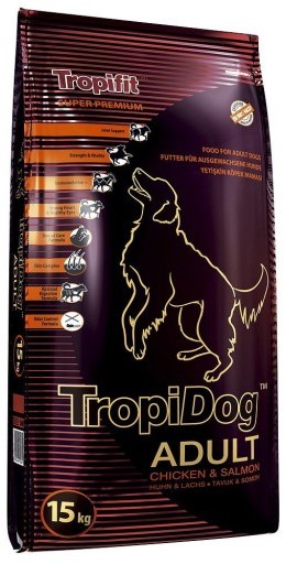Tropidog SUPER PREMIUM ADULT MEDIUM & LARGE BREEDS CHICKEN & SALMON 3 kg
