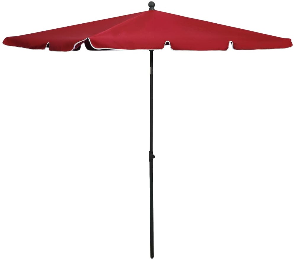 vidaXL Parasol ogrodowy na słupku, 210x140 cm, bordowy vidaXL