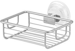InterDesign Inter wzornictwo 24029eu Classico tacka na mydło z przyssawką, w kolorze srebrnym 24029