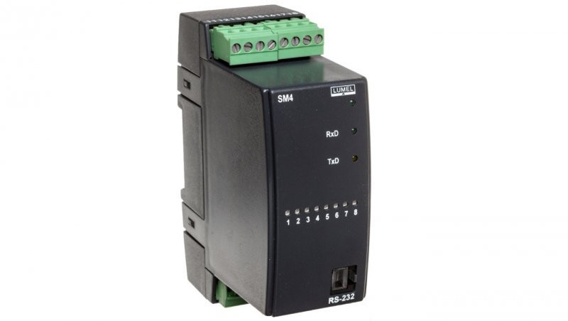 lumel Moduł 8-kanałowy wyjść binarnych zasilanie 85-253V AC/DC 4 wyjścia przekaźnikowe bez atestu KJ SM4 12000 SM4 12000