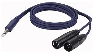 Dap Audio DAP FL36 - Kabel 2 bal. XLR/M 3 p. > Jack stereo 1,5 m FL36150